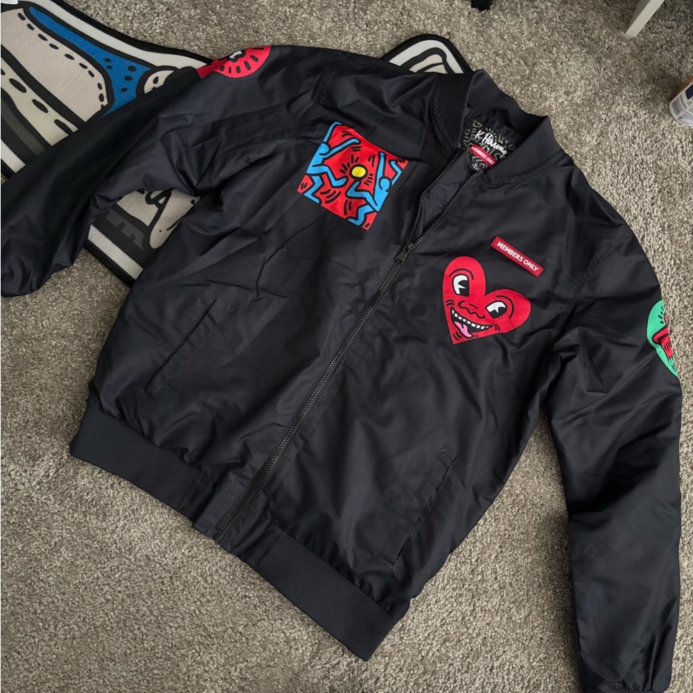 Keith haring members only jacket windbreaker unisex M